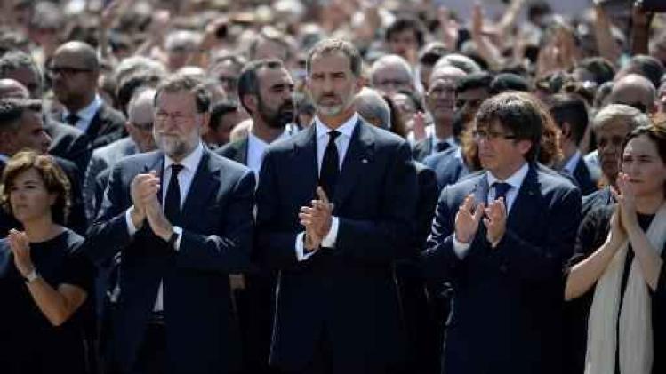 Aanslagen Catalonië - Spaanse premier en koning houden minuut stilte voor slachtoffers