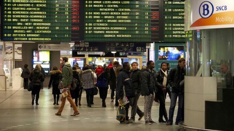 BELGIUM BRUSSELS NMBS SNCB RAILWAY STRIKE
