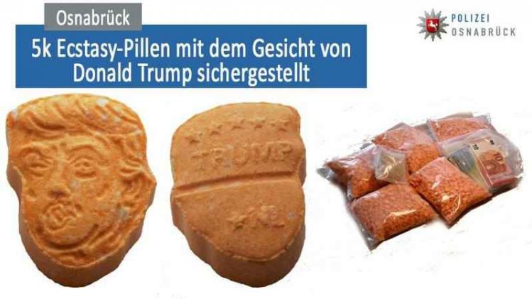 Duitse politie vindt 5.000 ecstasypillen in de vorm van Donald Trump