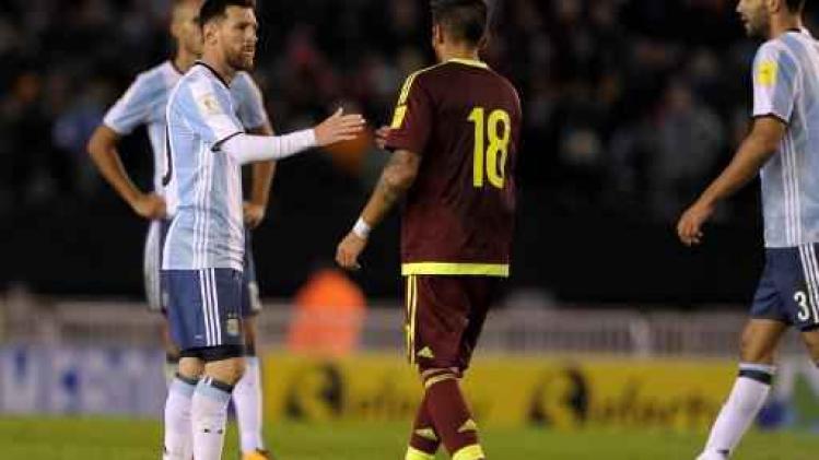Kwal. WK 2018 - Argentinië speelt gelijk tegen Venezuela