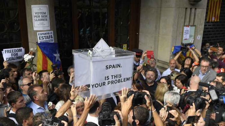 Separatisten protesteren in de straten van Barcelona