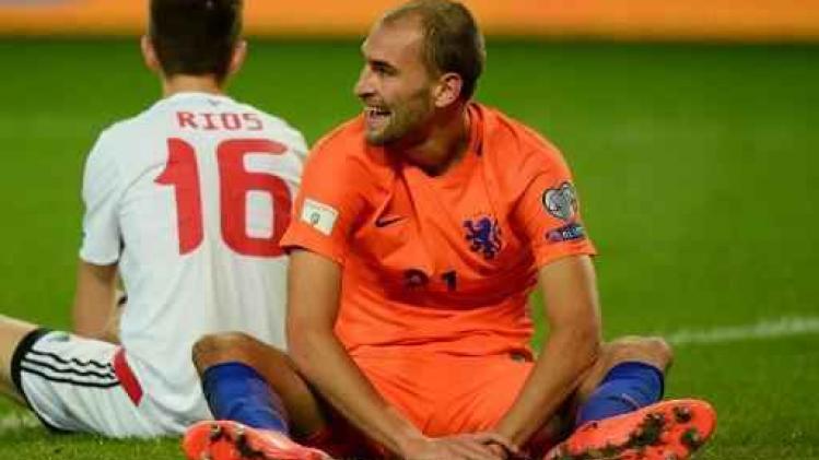 Kwal. WK 2018 - Nederland wint moeizaam van Wit-Rusland en kan zich enkel mathematisch nog plaatsen