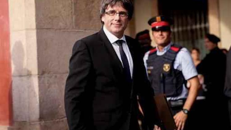 Puigdemont vraagt om toespraak voor Catalaanse parlement met uur uit te stellen