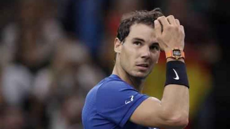 Rafael Nadal geeft met knieblessure forfait voor kwartfinale in Parijs-Bercy