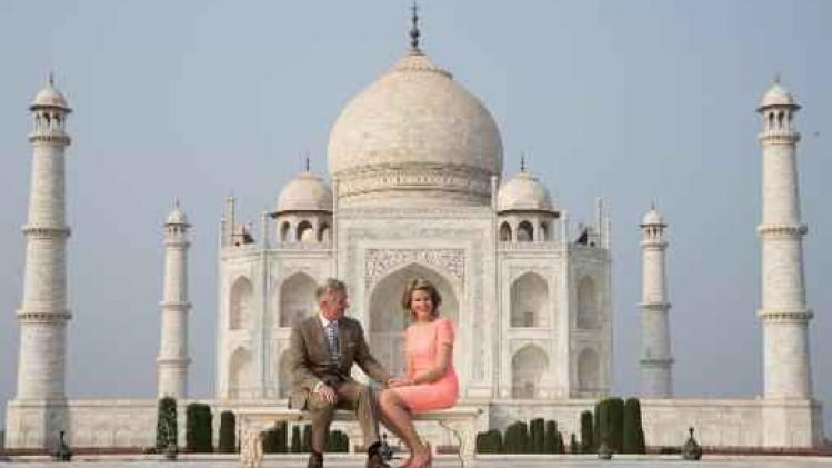 Koningspaar bezoekt Taj Mahal