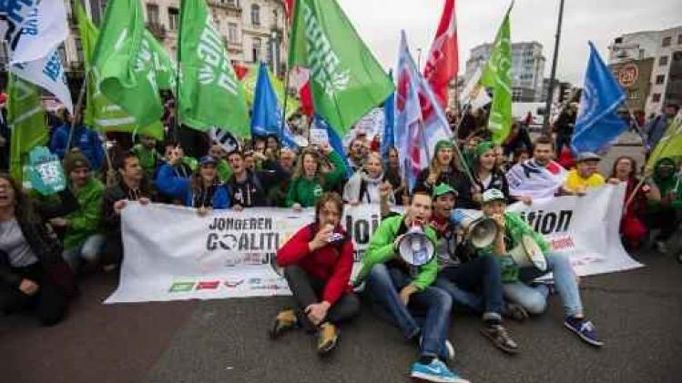 Vakbonden betogen in Brussel voor socialer Europa