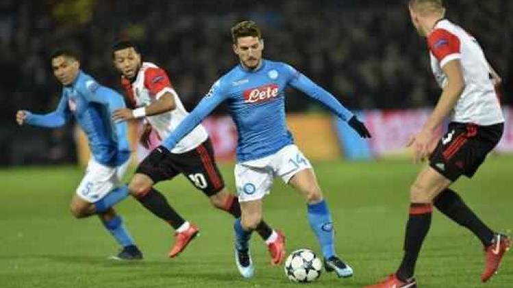 Belgen in het buitenland - Mertens verliest met Napoli bij Feyenoord en is uitgeschakeld in de Champions League
