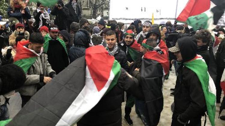 Betogers veroordelen aanwezigheid van Netanyahu in Brussel
