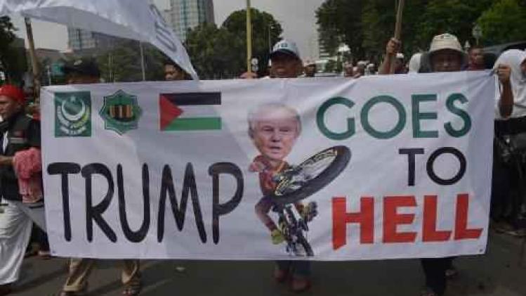 Statuut Jeruzalem - Tienduizenden mensen betogen in Indonesië