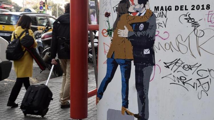 Muurschildering in Barcelona