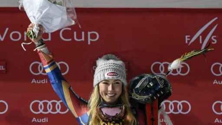 WB alpijnse ski - Mikaela Shiffrin wint ook parallelle slalom