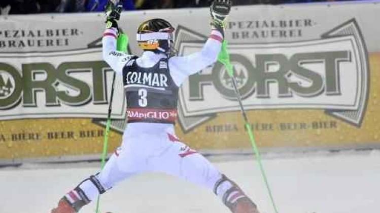 WB alpijnse ski - Marcel Hirscher wint slalom in Madonna di Campiglio