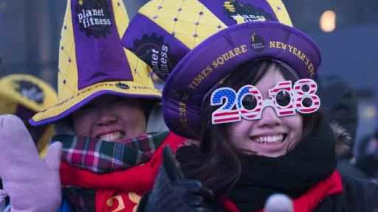 Nieuwjaar - Ruim miljoen mensen vieren bij -12 graden op Times Square in New York