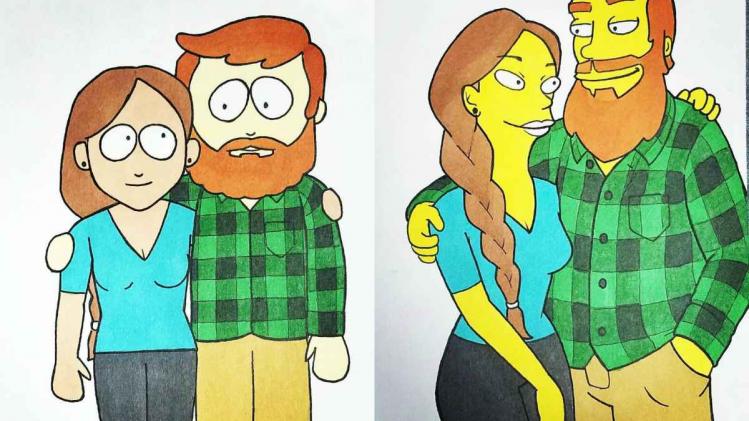 Creatieveling tekent zichzelf en vriendin op 10 verschillende manieren