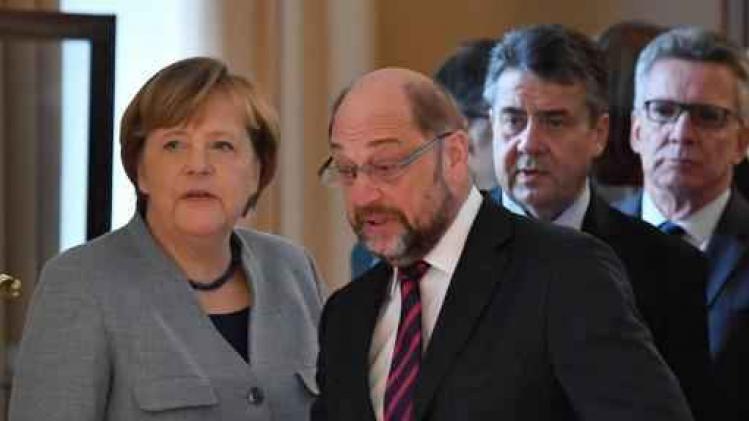 Merkel en Schulz verwachten "moeilijke" laatste dag van verkennende gesprekken