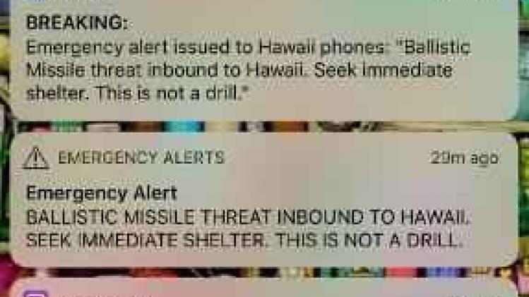 Vals raketalarm in Hawaï - Gouverneur gaat oorzaak na