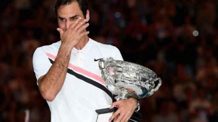 Australian Open - Roger Federer barst na zege in tranen uit