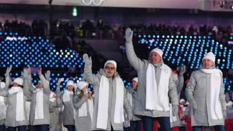 OS 2018 - Gejuich en boegeroep voor Russische atleten bij openingsceremonie