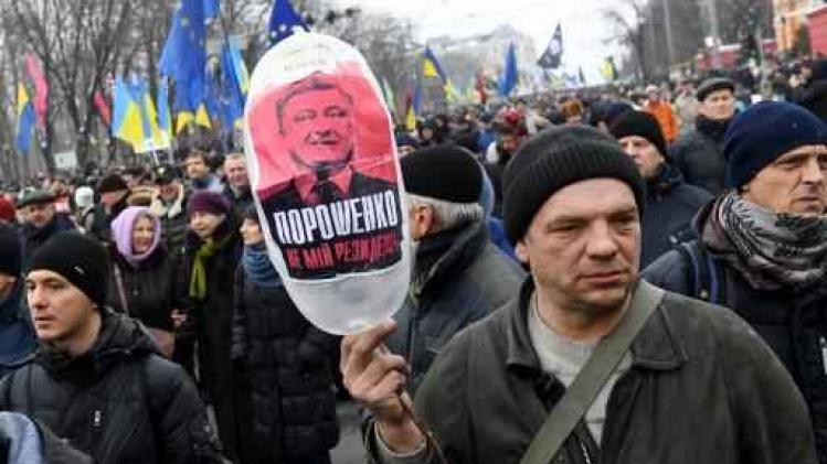 Steunbetoging van duizenden Oekraïners voor Saakasjvili in Kiev