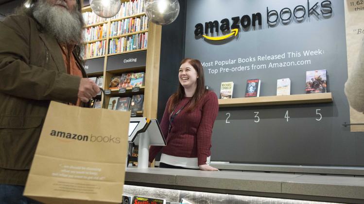 Amazon opens first brick-and-mortar bookstore