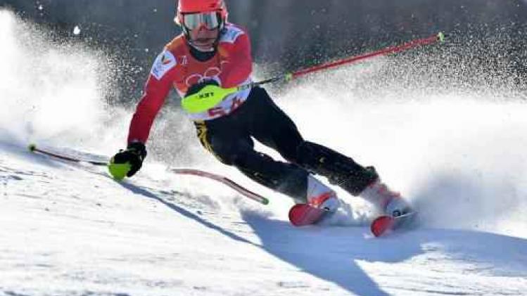 OS 2018 - Sam Maes 37e na eerste run slalom