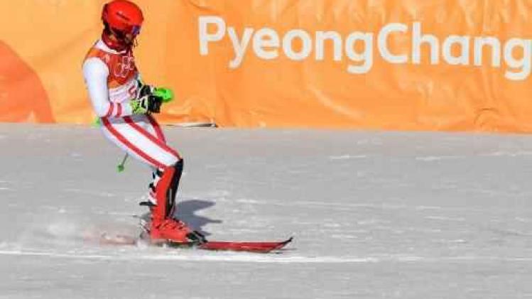 OS 2018 - Geen nieuwe medaille voor topfavoriet Hirscher na fout in eerste run slalom