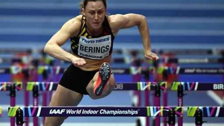 WK indooratletiek - Eline Berings strandt in halve finales 60m horden
