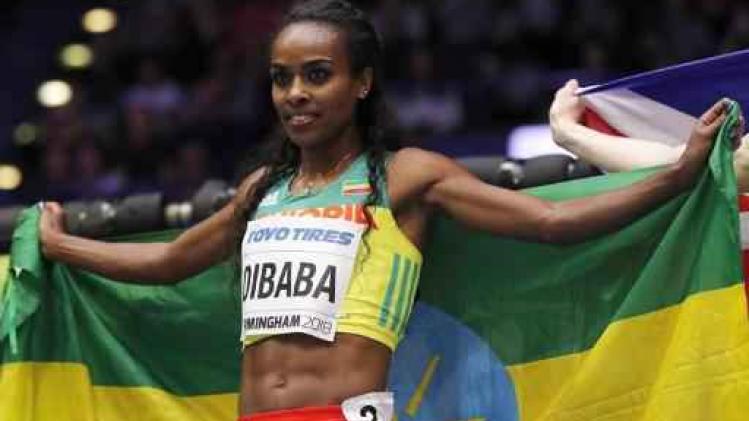WK indooratletiek - Ethiopische Genzebe Dibaba wint ook de 1.500 meter