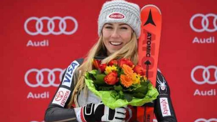 WB alpijnse ski - Mikaela Shiffrin wint slalom van Ofterschwang en pakt eindzege