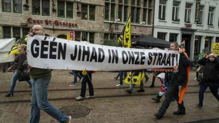 Betoging van Voorpost tegen nieuwe moskee in Gent verloopt vlekkeloos