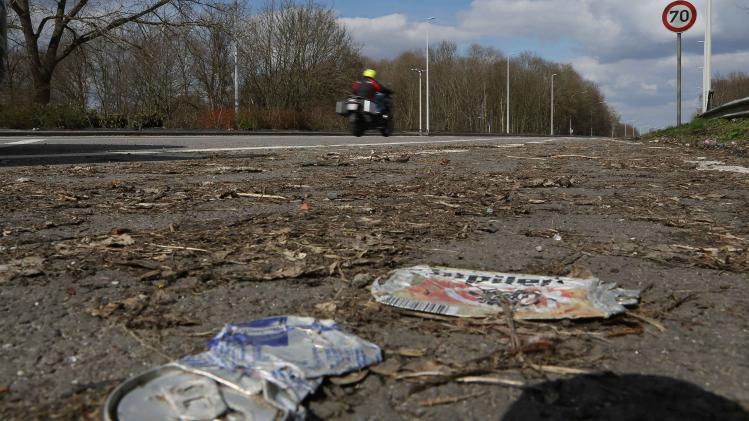 Minder zwerfvuil langs Vlaamse wegen
