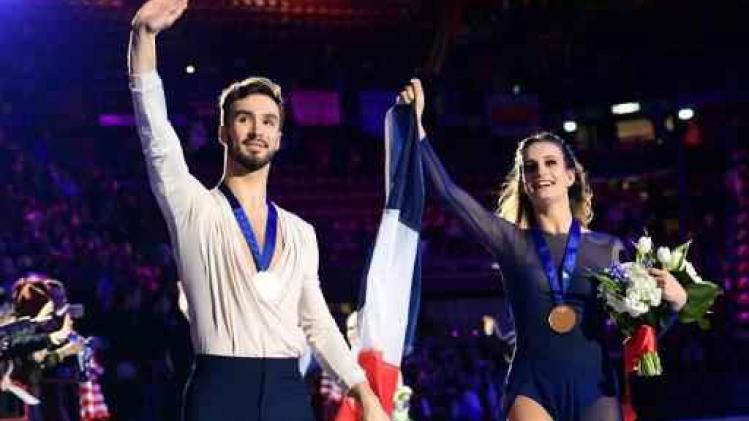 WK kunstschaatsen - Frans duo Papadakis en Cizeron verovert derde wereldtitel met drie wereldrecords