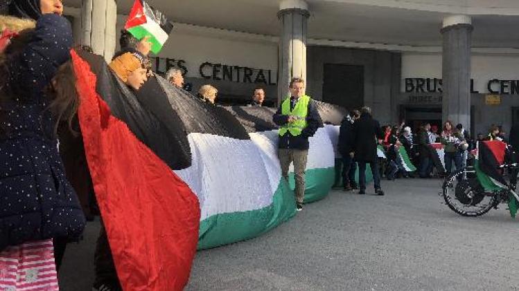 Manifestanten tonen in Brussel solidariteit met doden in Gaza