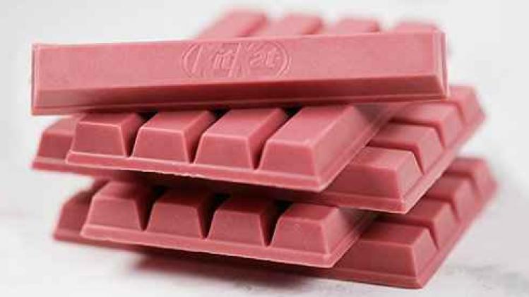 Kitkat brengt roze, Belgische chocolade op de markt