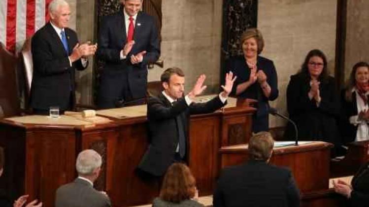 Macron pleit in Amerikaans Congres voor internationale samenwerking