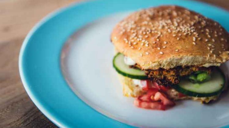 Vegetarische hamburger die voortijdig overlijden kan voorkomen