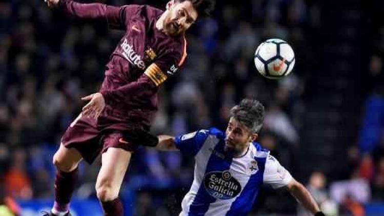 Primera Division - Vermaelen en Barcelona rijven 25e landstitel binnen tegen degradant Deportivo