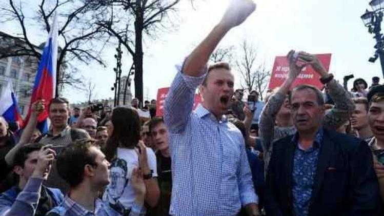 Oppositielieder Navalny bij demonstratie in Moskou opgepakt