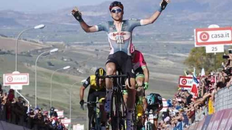 Tim Wellens sprint snelst bergop in de Giro