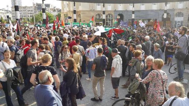 Geweld Gaza - Zowat 850 mensen betogen in Brussel tegen dodelijke geweld in Gaza