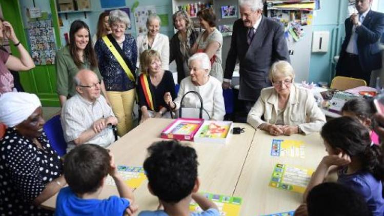 Koningin Paola bezoekt basisschool Arc-En-Ciel in Molenbeek