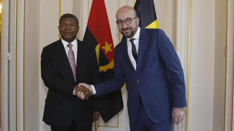 Charles Michel ontvangt president Angola