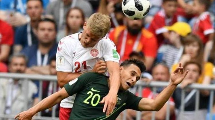 Denemarken en Australië delen punten op WK