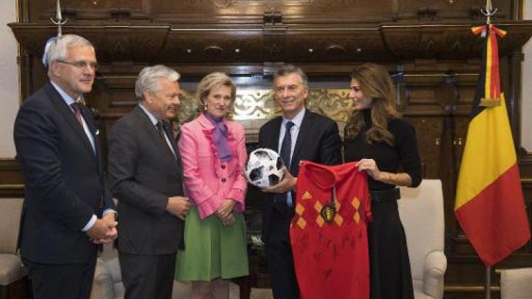 Prinses Astrid ontvangen door Argentijnse president