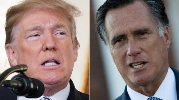 Vroegere presidentskandidaat Mitt Romney op weg naar de Amerikaanse Senaat
