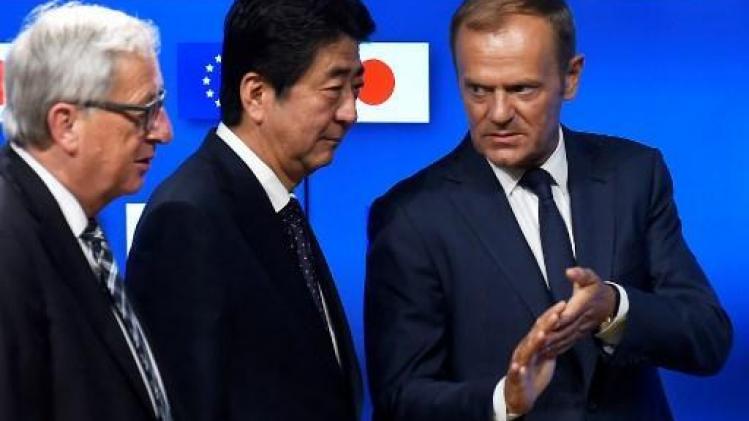 EU en Japan verplaatsen bilaterale top wegens noodweer
