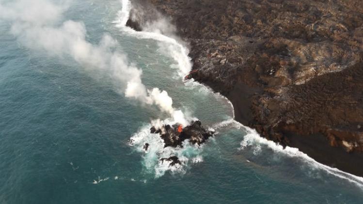 De Kilauea vulkaan in actie