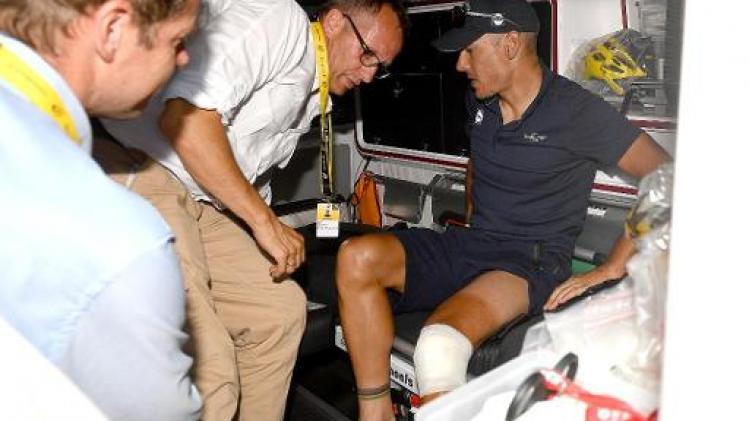 Tour de France - Philippe Gilbert reed rit uit met gebroken knieschijf