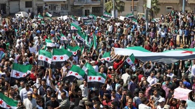 Grote betoging in Idlib tegen verwacht militair offensief